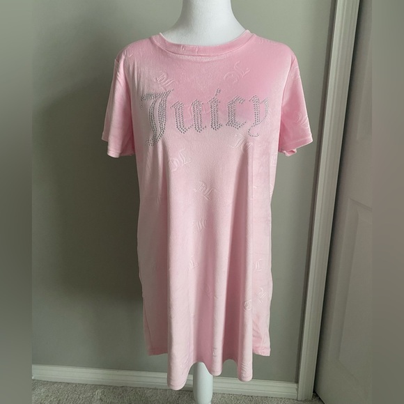 Juicy Couture Light Pink Sleep Shirt Dress - Picture 1 of 5